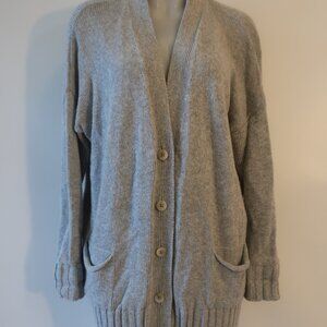 Womens Donnaeffe Gray Button Down Cardigan Sweater XL